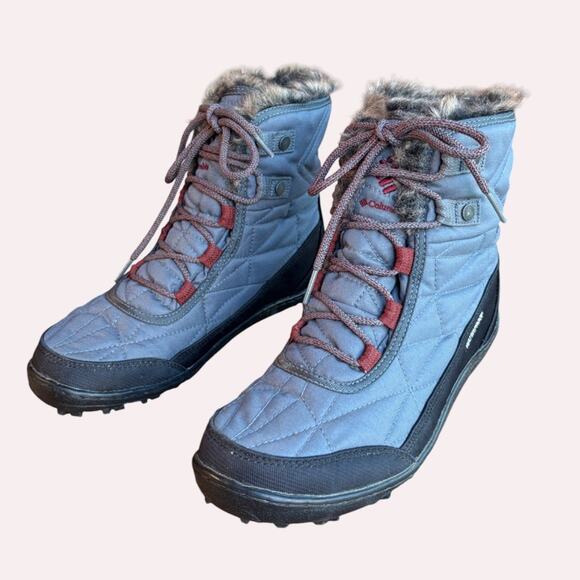 Columbia Shoes - Columbia Minx Shorty III Waterproof Fur Trimmed Lightweight Snow Bootie size 8.5